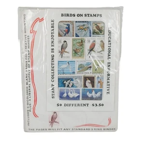 Briefmarkensammelset Vintage Vögel auf Briefmarken 50 Marken pädagogisch nie geöffnet - Bild 1 von 5
