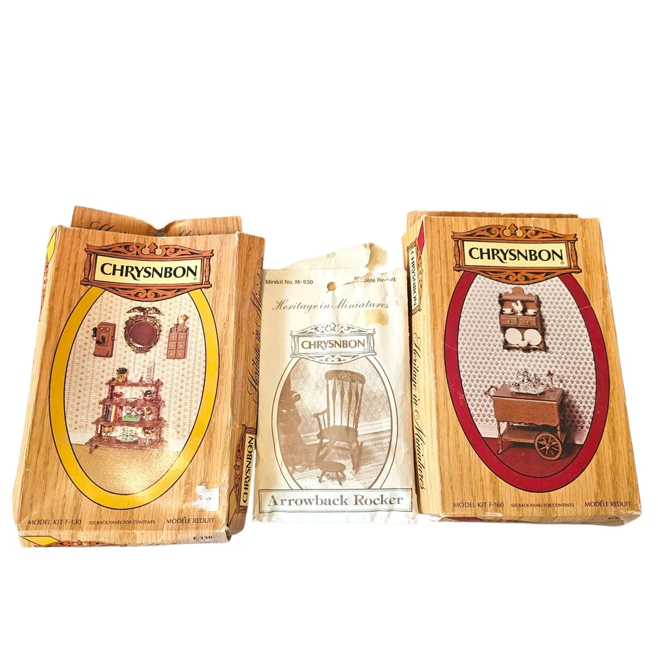 LOTE Kits de Móveis para Casa de Bonecas Chrysnbon House Of Miniatures Cadeira Parcial - Imagem 1 de 4