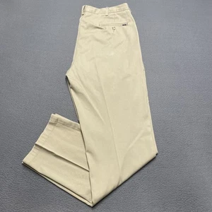 Polo Ralph Lauren Pants Mens 36x34 Khaki Classic Fit Pleated Chino Cotton Casual - Picture 1 of 13