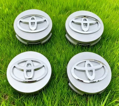 4pcs x Wheel Center Hub Caps Logo Chtome Fit For Toyota Camry Sienna Highlander Foto 1 de 4
