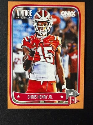 Fútbol americano vintage de ónix 2024 Chris Henry Jr. #OVCHHE naranja/75 Ohio State Foto 1 de 3