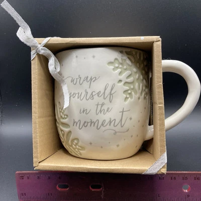 Inspirational “Wrap Yourself in the Moment” 14 oz Mug Gift Boxed Grasslands Road - Image 1 of 4
