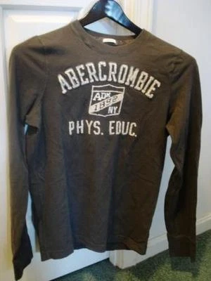 Para Hombres Abercrombie & Fitch Muscle Henley Sudadera Suéter Oliva - S Foto 1 de 2