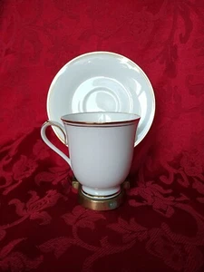 Taza y platillo de café o té Noritake Allison, borde dorado con porcelana de hueso 2610 - Imagen 1 de 13