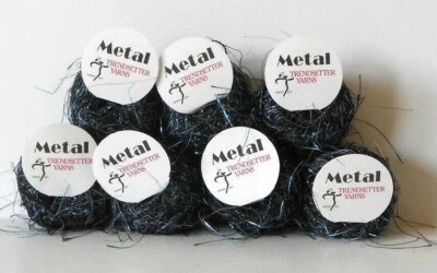 HILO - TRENDETTER METAL #105 NEGRO Y TURQUESA - LOTE (7) BOLAS DE 20 GRAMOS - NUEVO Foto 1 de 2