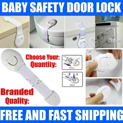 BIZTECHTRADING Baby Sicherheit Kind Kinderschloss Sicher Schrank Schrank Schublade Kühlschrank 1/5/10x Haustier Tür