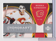 Miikka Kiprusoff Flames 2007-08 Upper Deck Trilogy Patch #HS-MK 122922AZCD67