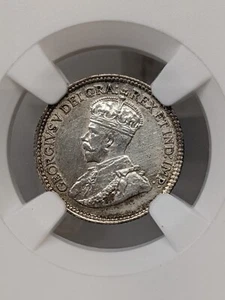 1913 Canada 5 Cent George V NGC Certified UNC Details - Picture 1 of 6