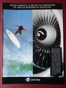 12/1992 PUB SNECMA GENERAL ELECTRIC CFM56-5C AUSTRALIA SURF SURFER FRENCH AD - Foto 1 di 1