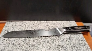 Bread Knife 8” Serrated Knife. German High Carbon Stainless Steel. MOSFiATA. - Picture 1 of 24