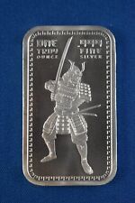  1oz Silver Samurai Bar / Samurai Warrior / Golden State Mint / .999 Silver