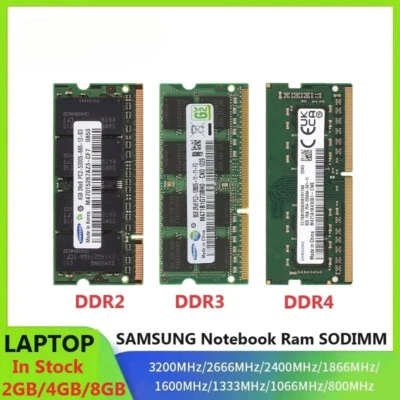 Lot Laptop Memoria DDR4 DDR3 DDR2 SODIMM Ram 16GB 8GB 4GB 2GB 2400 1600 1333 - Image 1 of 4