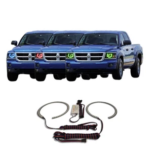 Kit de halo de faros RGB multicolor CHS para Dodge Dakota 08-11 - Imagen 1 de 5