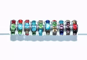 pangaeawalker AAA quality multi-coloured rondelle spacer beads of 6 & 8 mm - Picture 1 of 3
