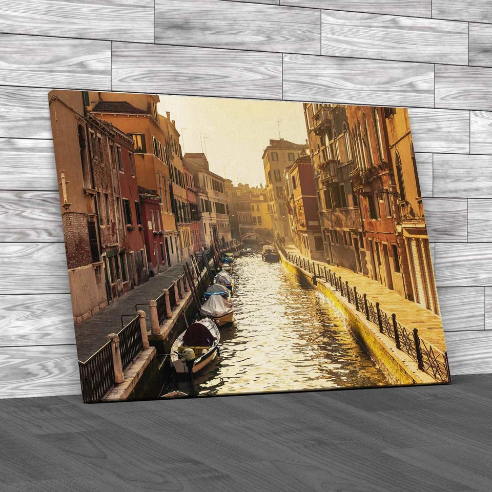 Canals Of Venice Canvas Print Large Picture Wall Art - Image 1 of 1