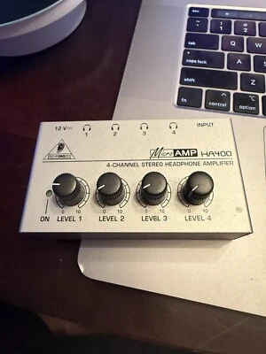 Behringer MicroAmp HA400 4-channel Stereo Headphone Amp w/ Power Supply - Image 1 of 4