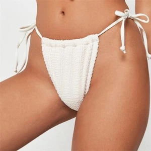 Missguided Crinkle Tie Side Bikini Bottoms - Picture 1 of 4