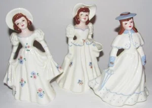3 Vintage Florence Ceramics of Pasadena, California Figural Lady Vases pottery - Picture 1 of 7