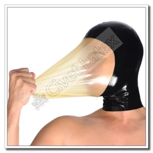 Latex Gummi Hoods Mask for Men Big Breathing Bag Heavy Play Customized 0.4mm A41 - Bild 1 von 7