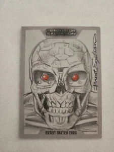 Terminator Salvation Sketch Card Brent Engstrom 1/1  Topps Original Art 2009 - Picture 1 of 2