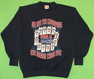 Vintage Authentic Nutmeg Mills We Are The Champions Usa Dream Team 1992 Shirt L