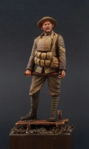 Figura de resina construida y pintada British Trench Raider WWI-Pro 75 mm (1/24) - Imagen 1 de 7