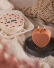 Couples Heart Candle- Brown Color Coffee Scented Candles with Candle Stand