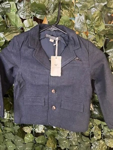 Toddler Boys Hope & Henry Blue Herringbone Lined Blazer Dress Jacket 4 NWT - Picture 1 of 6