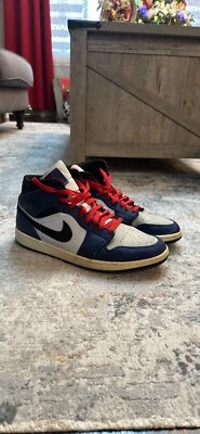 Talla 11.5 - Jordan 1 Retro Mid SE Deep Royal Blue 2018 Foto 1 de 4