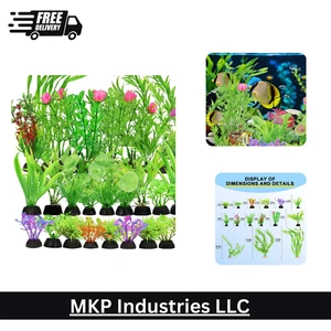30Pcs Aquarium Plants, Green Fish Tank Plants, Artificial Aquarium Fish Tant - Picture 1 of 8