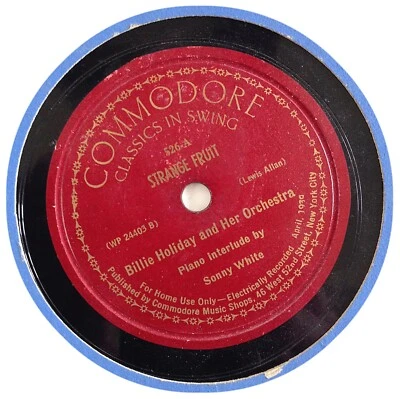 Billie Holiday – Strange Fruit – COMMODORE 526 - Bild 1 von 3