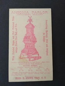 New York: Troy ca. 1880 Ansonia Parlor Stove Illustrated Advertising Postal Card - Picture 1 of 2