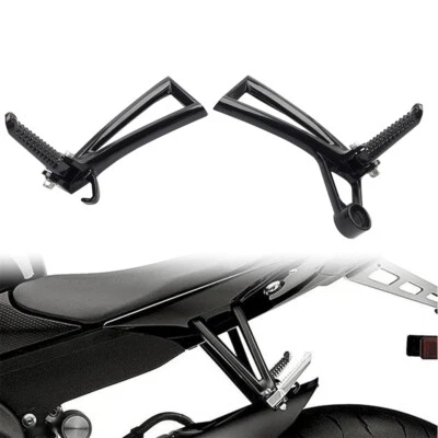 Black Rear Passenger Footrests FootPeg Bracket For Yamaha YZF R6 YZFR6 2003-2005 - Image 1 of 4