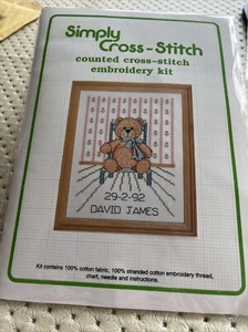 Anchor Cross Stitch Teddy Baby Sampler T 33 - Picture 1 of 3