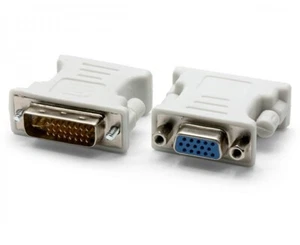 DVI-I Dual Link Male 24+5 to VGA Female Adapter Converter DVI to VGA M/F Connect - Picture 1 of 4