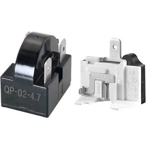 Refrigerator Compressor Overload and Relay Kit, QP2-4R7 4.7 Ohm 3 Pin - Picture 1 of 7
