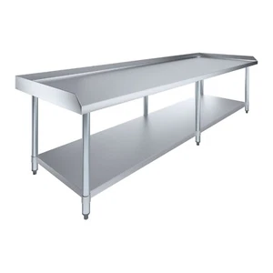 96" Long X 30" Deep Stainless Steel Equipment Stand with Undershelf + Casters - Picture 1 of 5