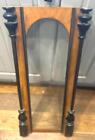 Antique Hardwood Pillared & Glass Panel For Wall Clock Case - Clockmakers spares