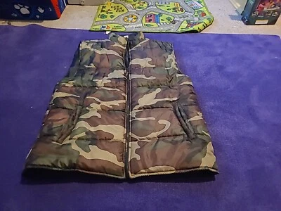 Mens Open Trails Camo Quilted Puffer Vest Green  Xlarge Polyester - Image 1 of 4