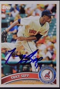 Cleveland Indians Tony Sipp Signed 2011 Topps Autograph Card #536 TOUGH 106