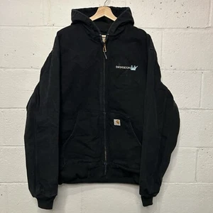 Vintage Carhartt Thermal-Lined Hooded Active Jacket “Black” J131 BLK Men’s XLT - Picture 1 of 10