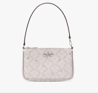 Kate Spade Spade Flower Star Toss Convertible Wristlet. KJ094.NWT. Platinum Gray - Image 1 of 4