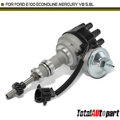 Ignition Distributor with Dual Vacuum for Ford E-100 Econoline Bronco Mercury - Image 1 of 4
