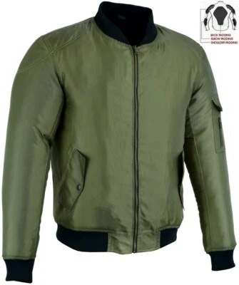 SPEED MAXX LTD MENS OLIVE GREEN WATERPROOF WINDPROOF TEXTILE MOTORBIKE MOTORCYCLE BOMBER JACKET