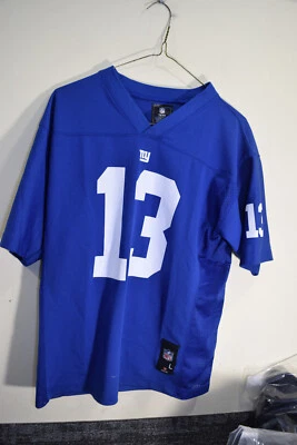 New York Giants Jersey Blue Odell Beckham Jr Shirt NFL BOYS 14 16 FLAWS - Image 1 of 4