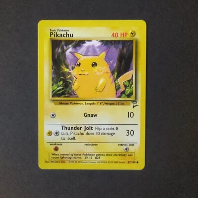 Pokemon Card WOTC: Pikachu 87/130 - Base Set 2 - Image 1 of 2
