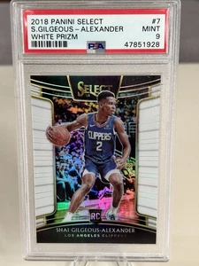 2018-19 Panini Select Shai Gilgeous-Alexander #7 White Prizm /149 (RC) PSA 9 - Picture 1 of 3
