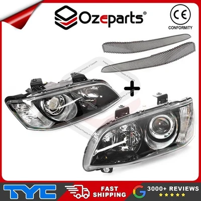 Set Pair LH+RH Head Light Projector + Eyelids CF For Holden VE SSV Calais 10~13 - Image 1 of 4