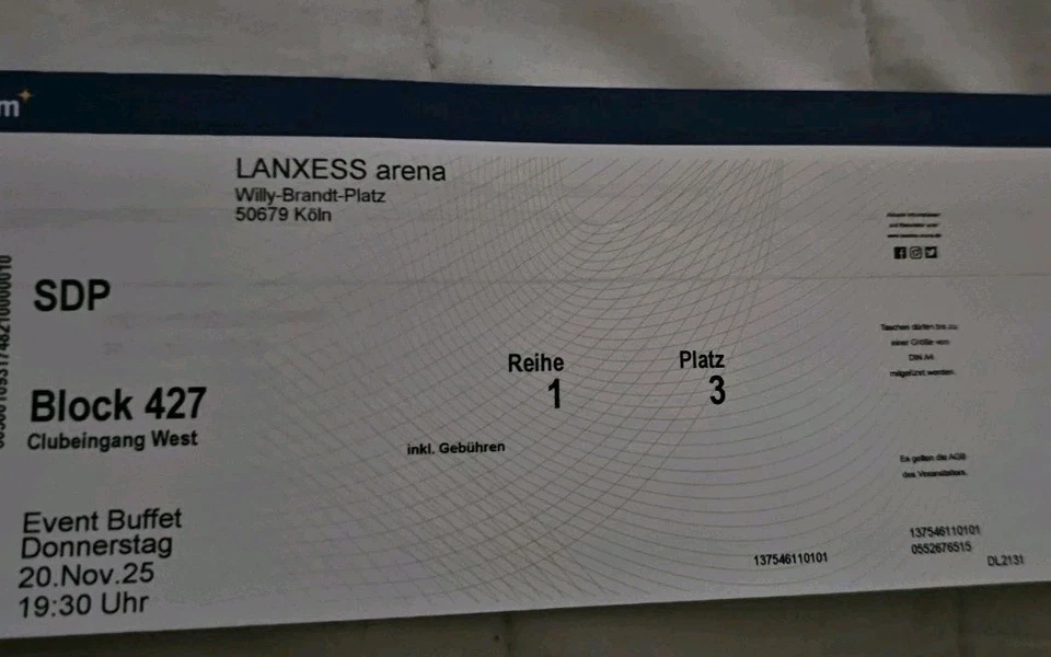 Konzertkarte Sdp Tour 2025 - Bild 1 von 1