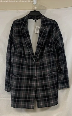 Torrid NWT Gray Black Plaid Longline Ponte Knit Blazer Women's Size 2X - Image 1 of 4